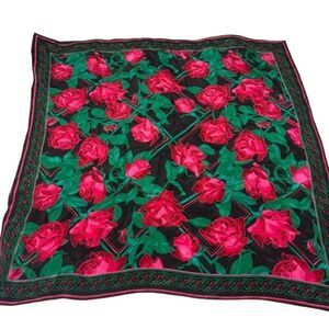 Vintage Liz Claiborne vintage scarf floral rose VTG - EUC